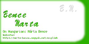 bence marta business card